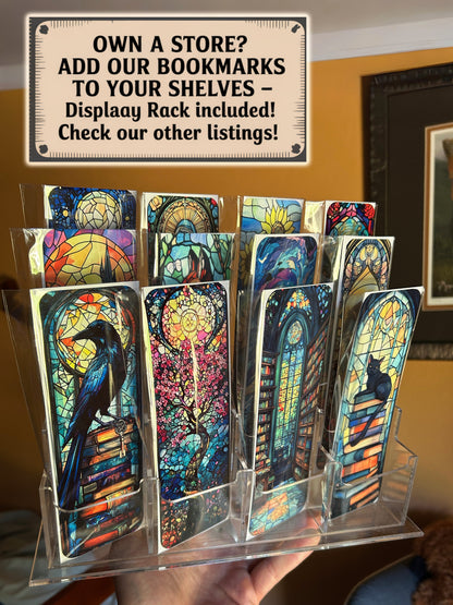 Alien Bookmark – Handmade UFO Stained Glass Effect Bookmark
