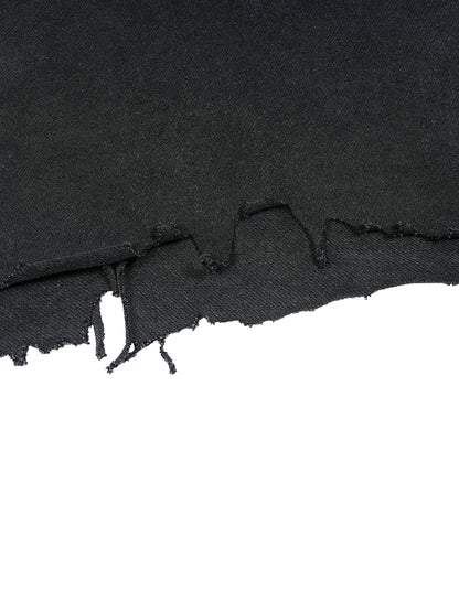 crop,fringe,summer,cyber,chill,crop top,black,t shirt,shirt